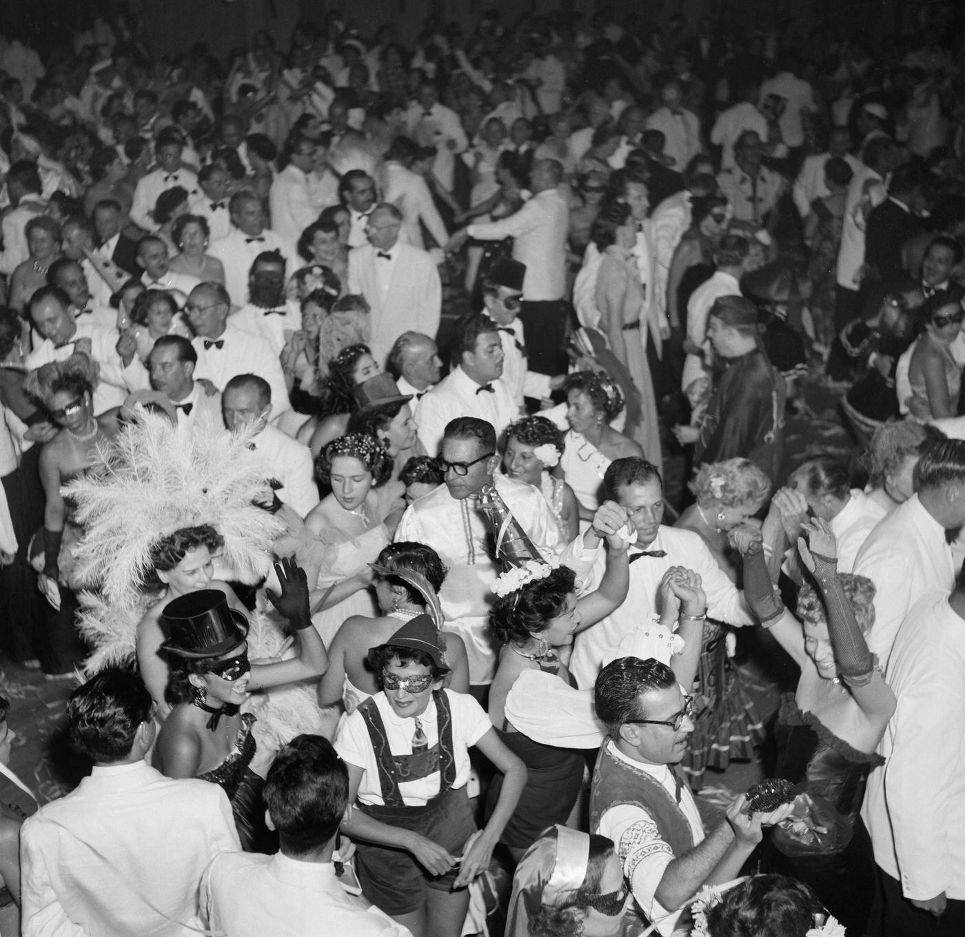 Costumed Partygoers, Carnival in Rio 1953