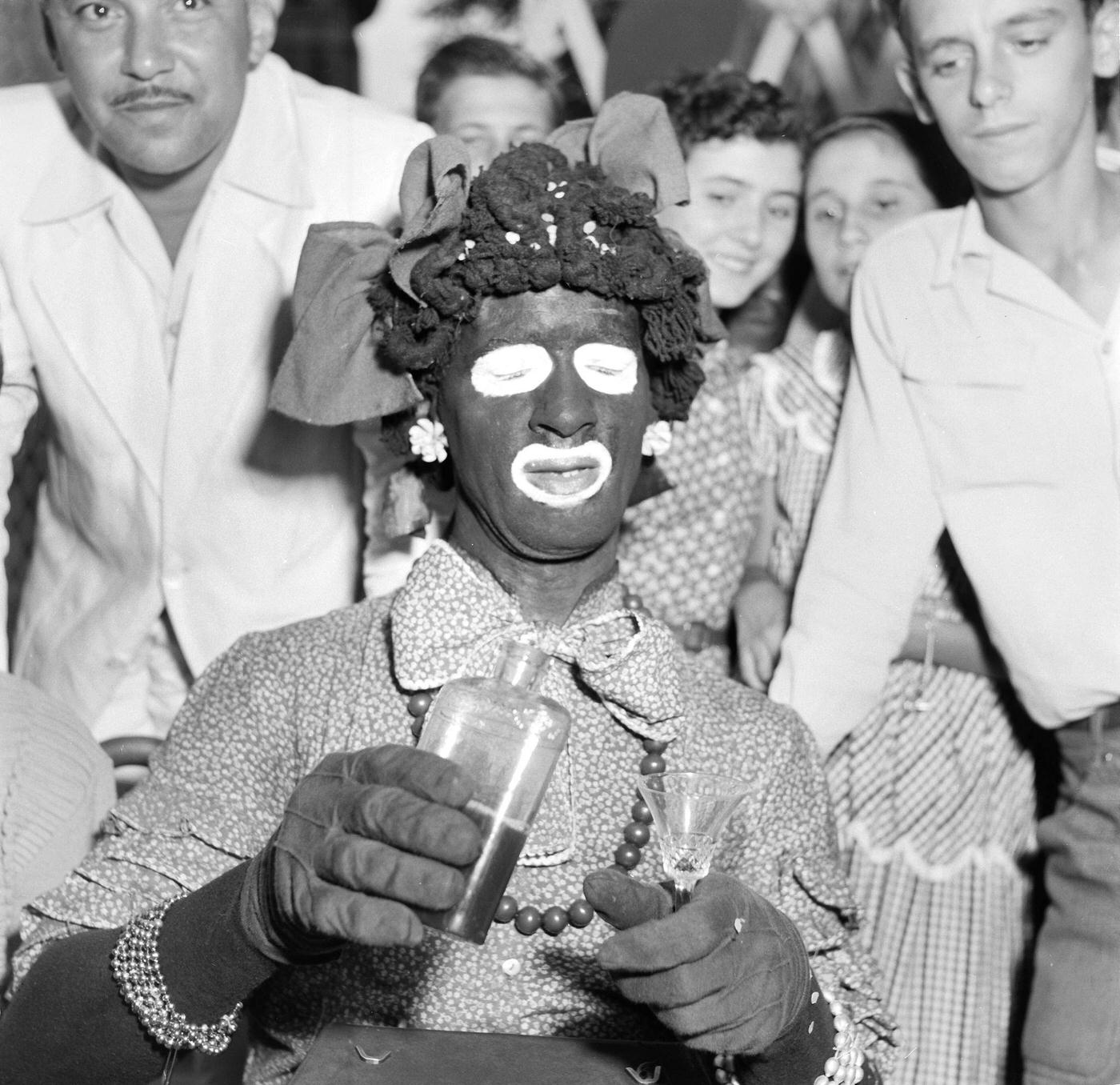 Costume Partygoer Dancing, Rio Carnival 1953