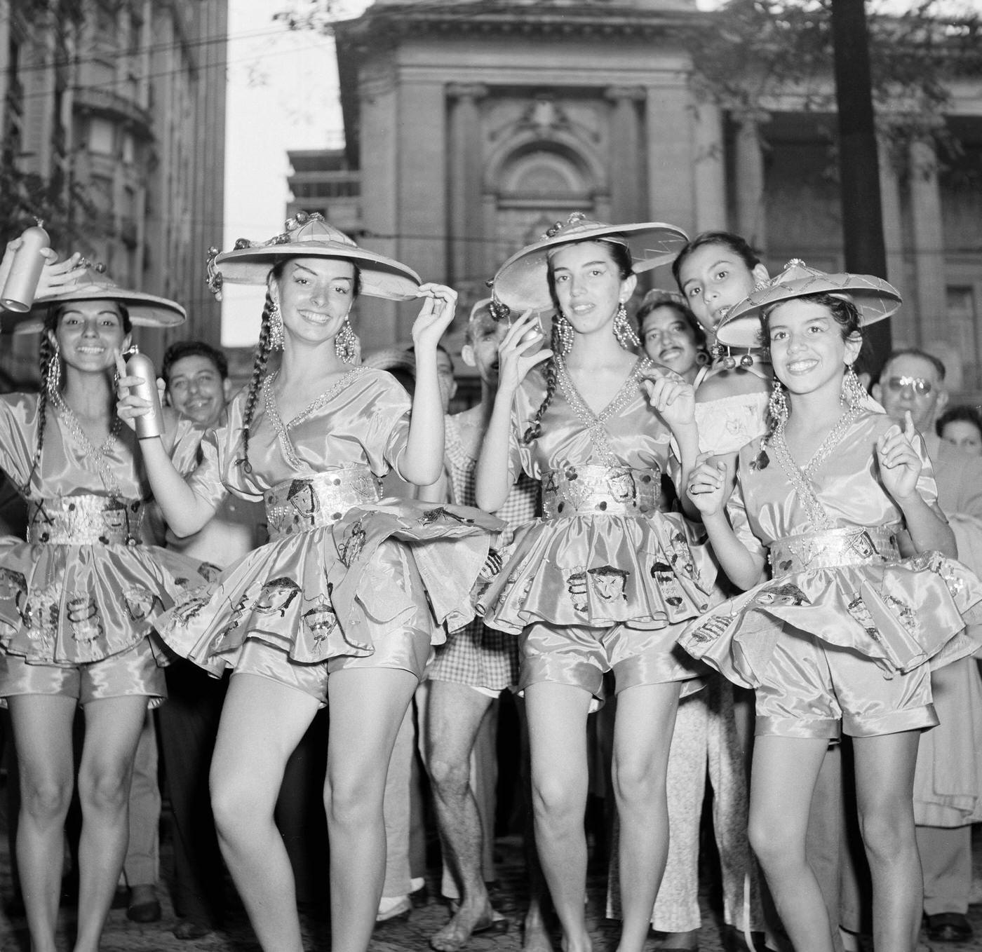 Costumed Posers, Rio Carnival 1953