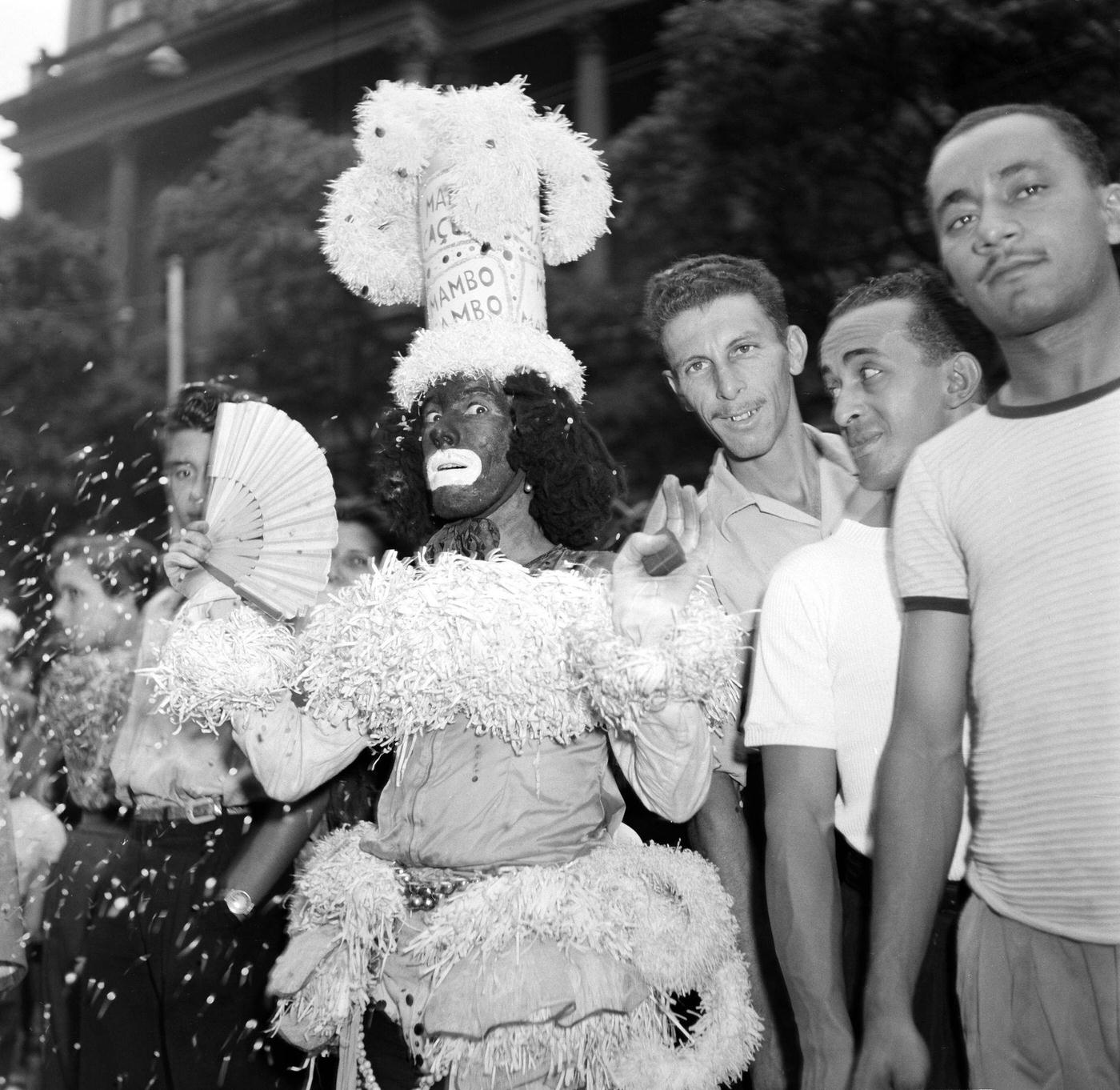 Costumed Partygoers, Carnival in Rio 1953