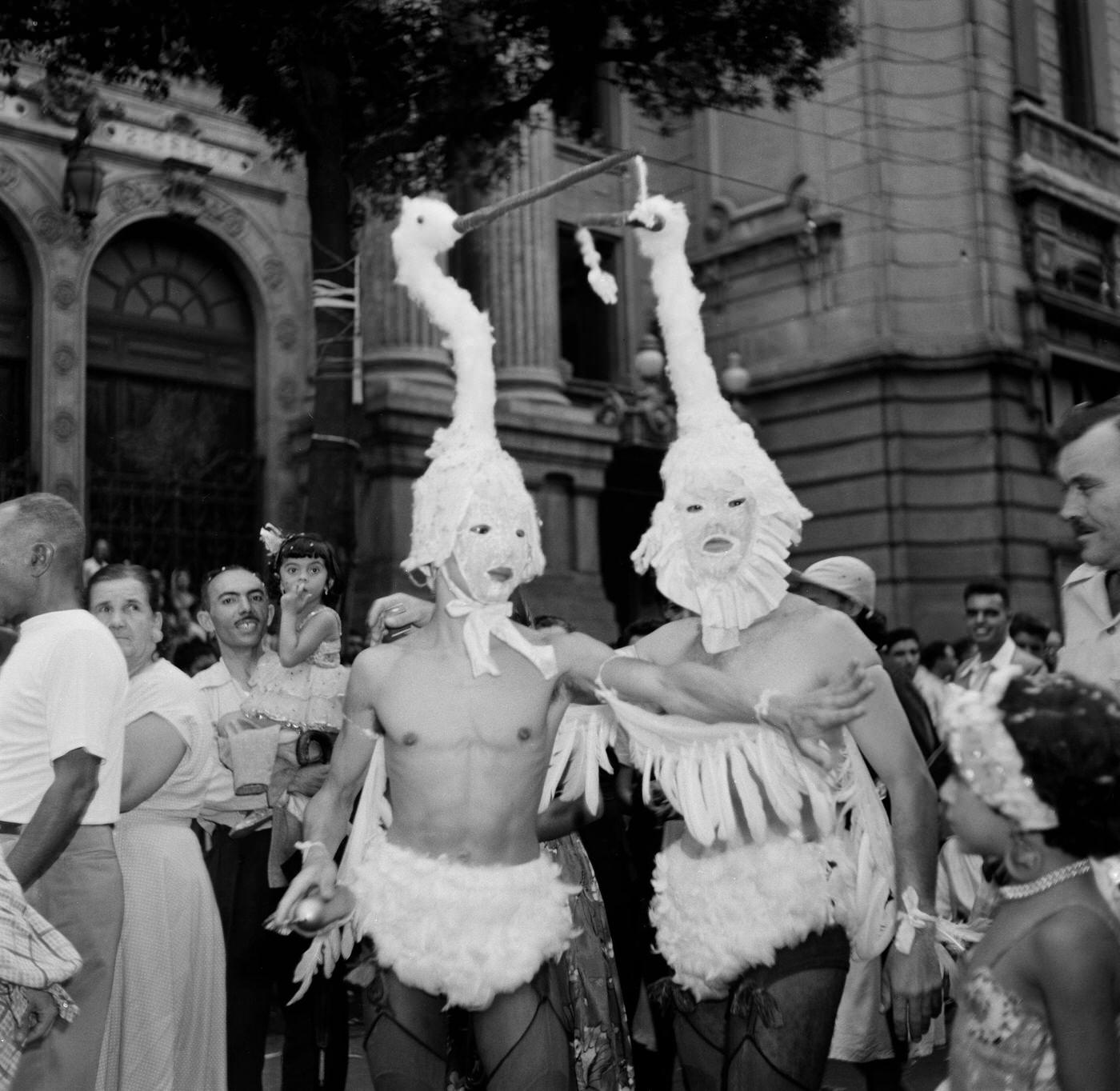 Posers on Street, Rio Carnival 1953