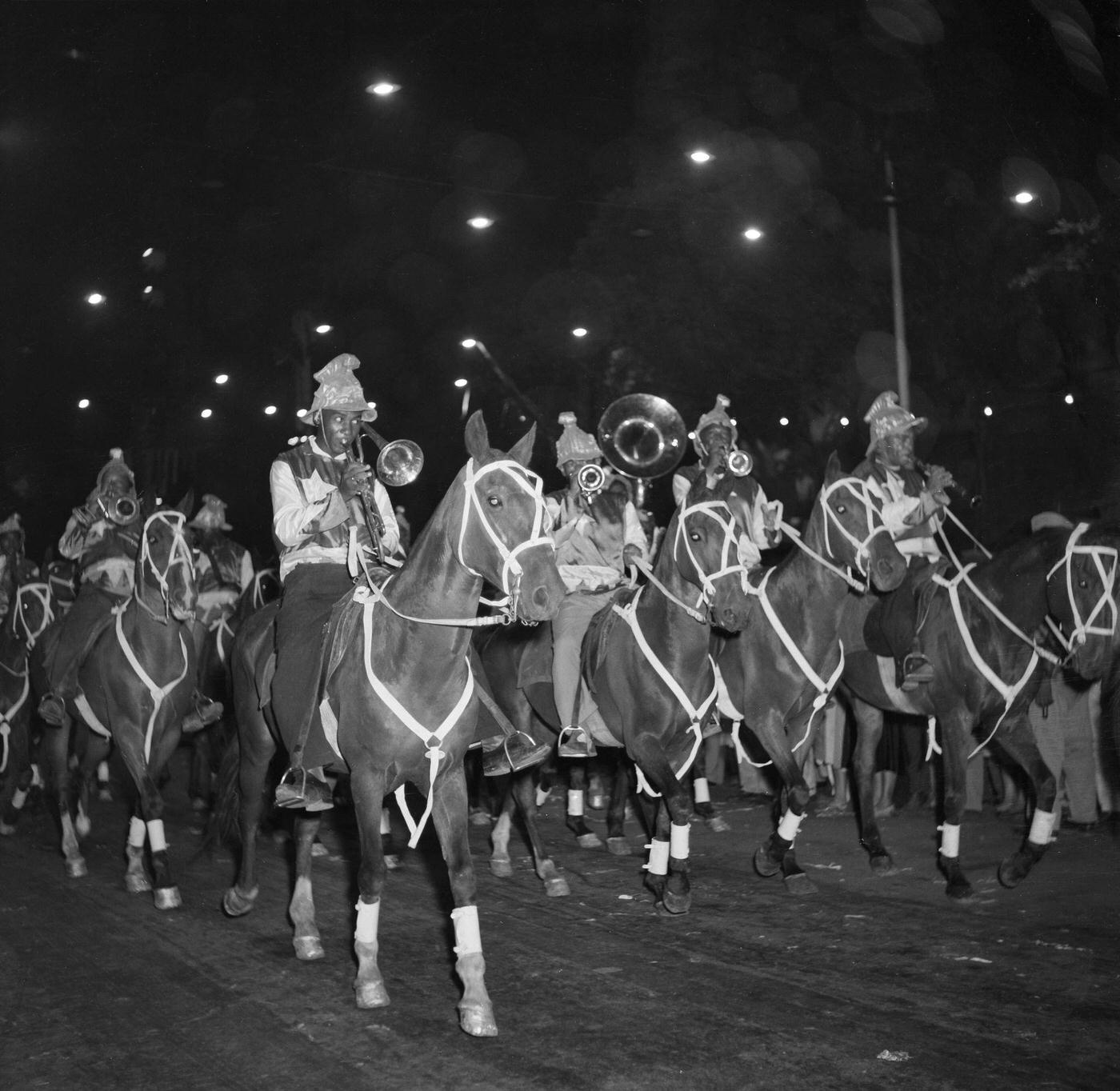 Parade Float Revelers, Rio Carnival 1953