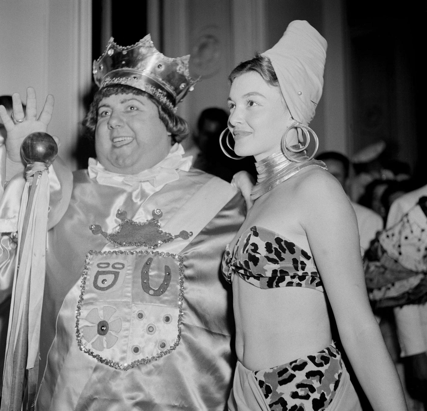 Costumed Partygoers, Carnival in Rio 1953