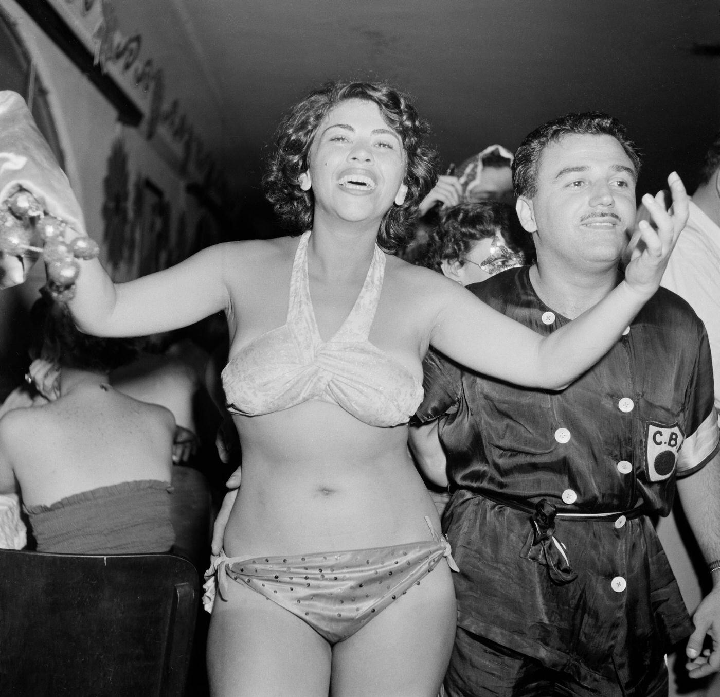 Costumed Partygoers, Carnival in Rio 1953