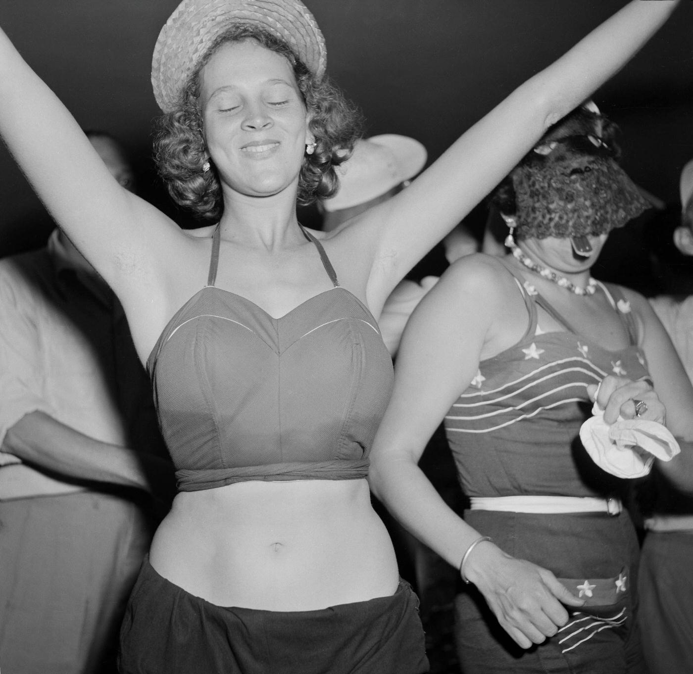 Carnival Partygoer Dancing, Rio 1953