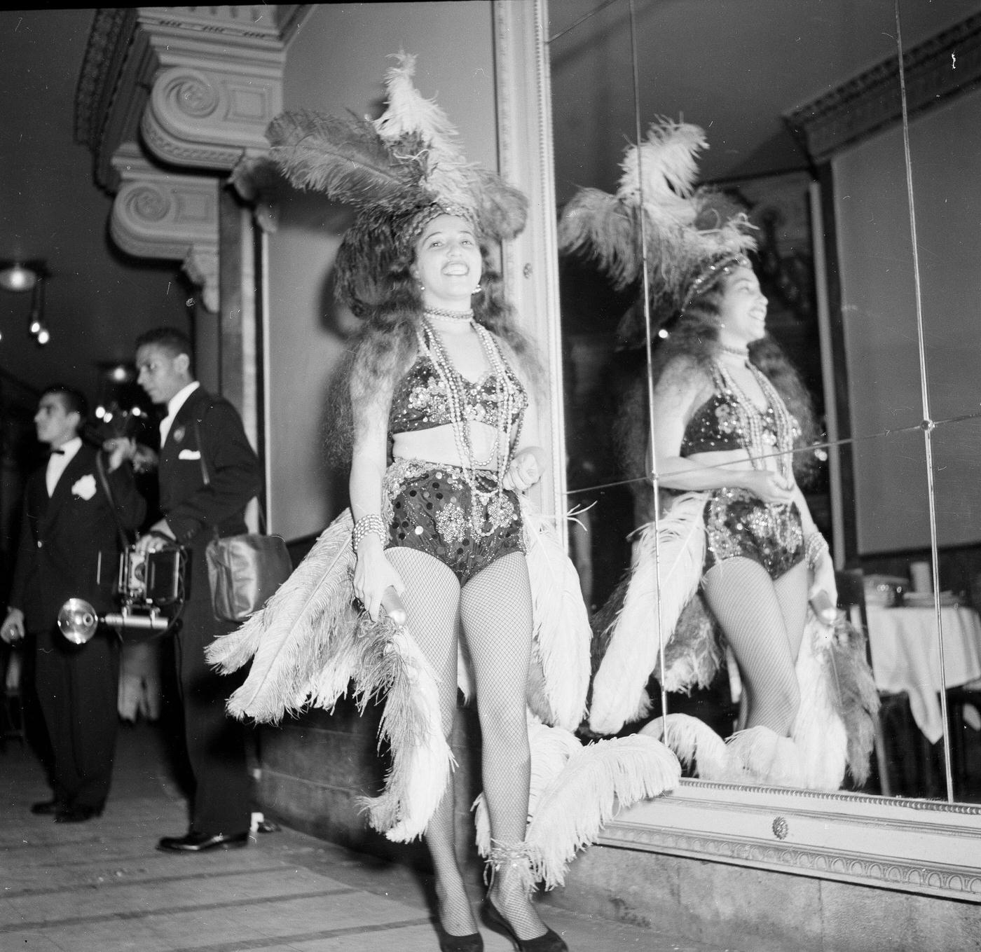 Woman in Costume Partying, Rio Carnival 1953