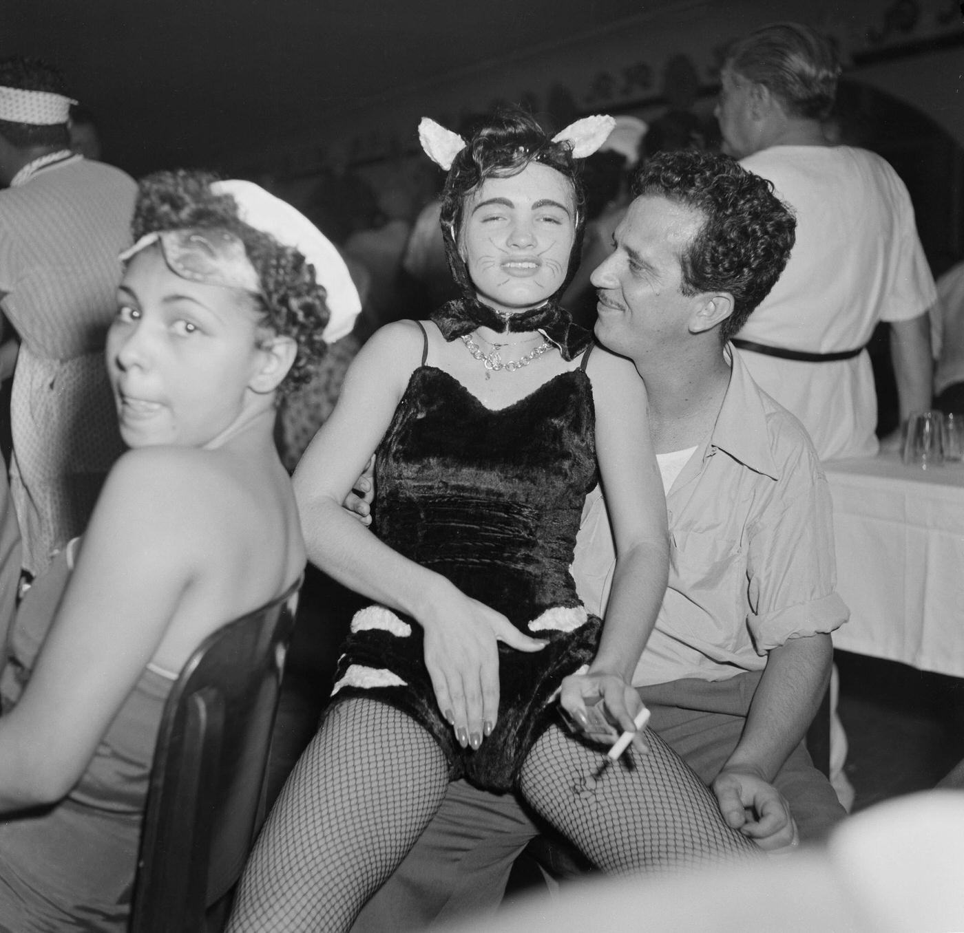 Festive Partygoers, Rio Carnival Parade 1953