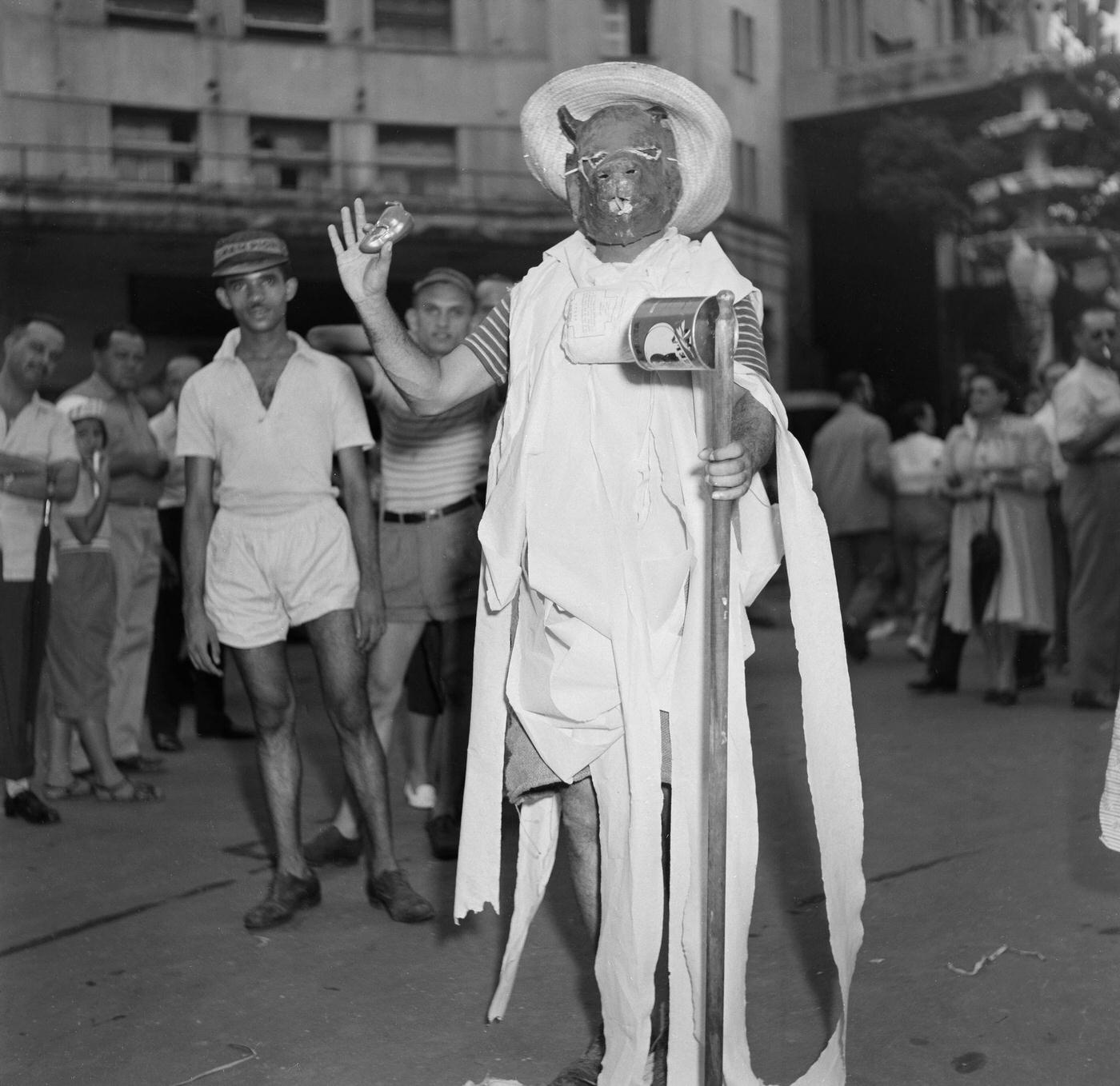 Costumed Poser, Rio Carnival 1953