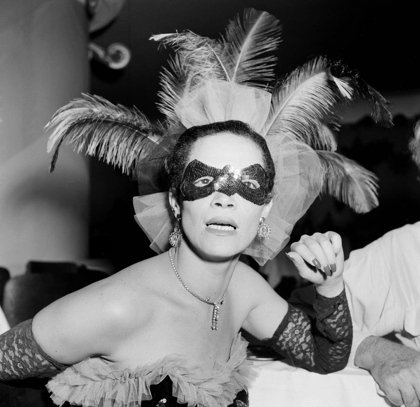 Woman in Costume Posing, Rio Carnival 1953