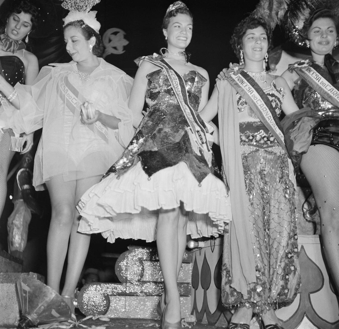 Parade Float Revelers, Rio Carnival 1953
