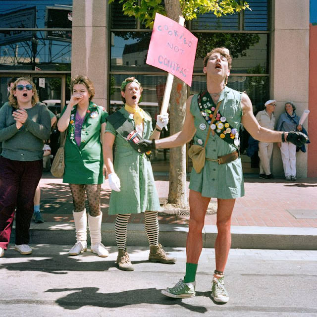 “Cookies not Contras”, Peace, Jobs and Justice Parade, 1986