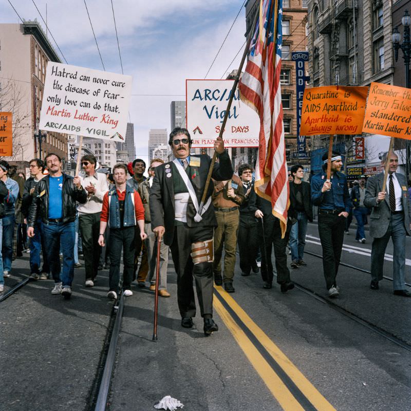 AIDS Activists, First Martin Luther King Jr. Day Parade, 1986