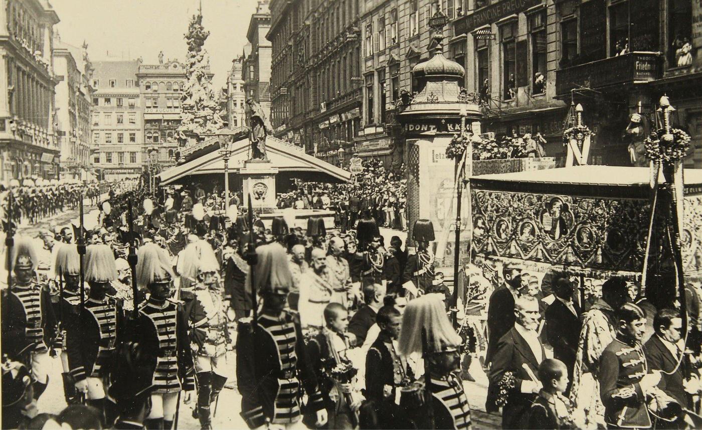 Corpus Christi Procession In The Graben With Emperor Franz Joseph I, Vienna, About 1905