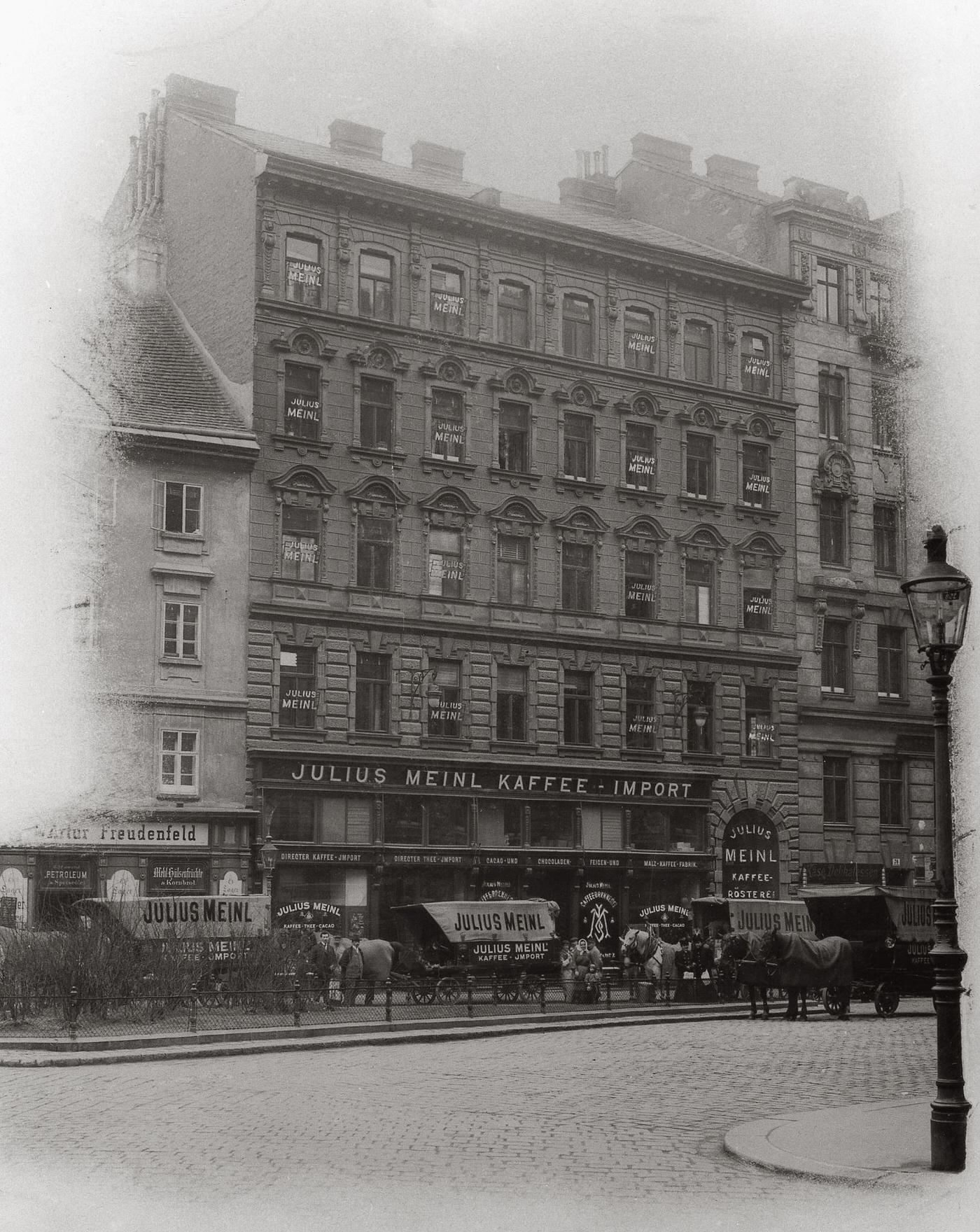 First Branch of Meinl-Group in Vienna, Founded in 1894 in Vienna VII. Neustiftgasse, Around 1900s