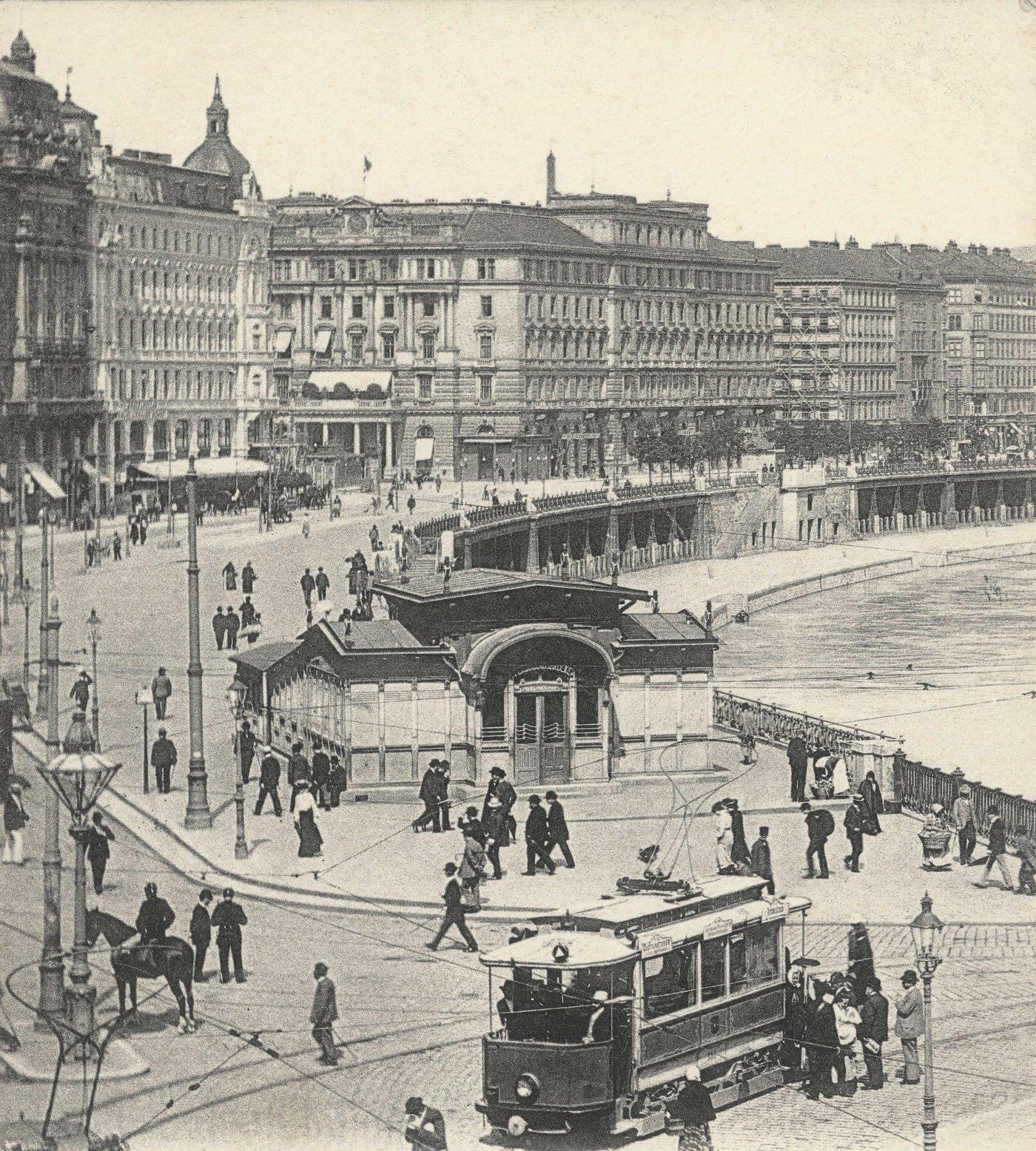 Danube canal in Vienna, Austria, Around 1900