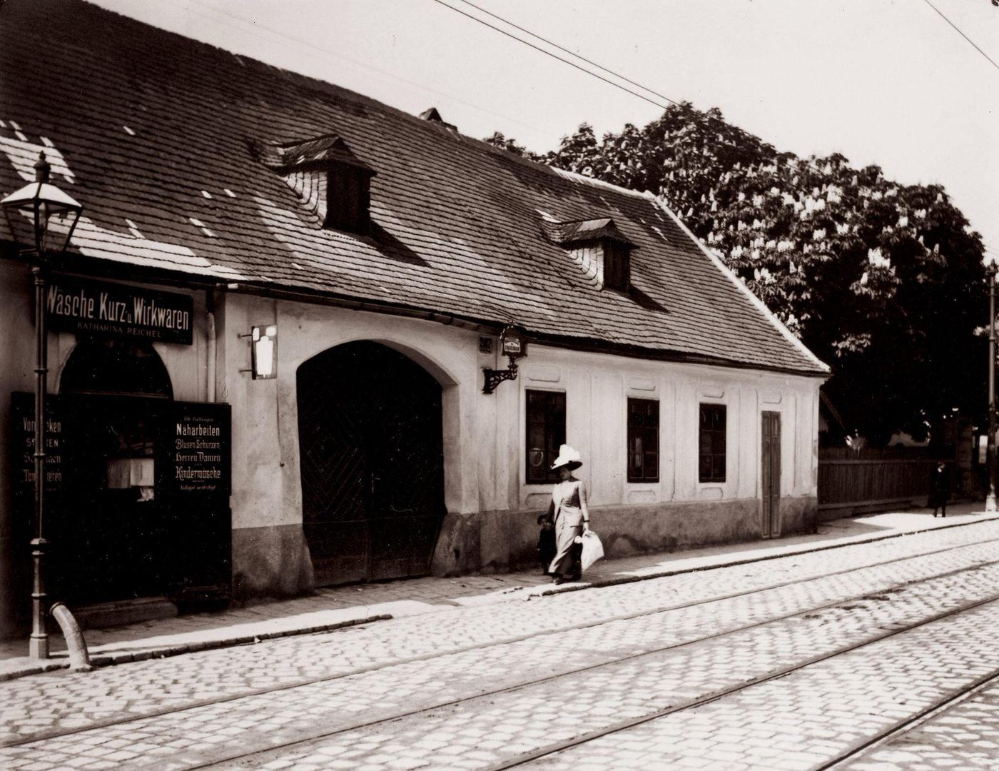 The birthplace of Gustav Klimt in Vienna, Linzerstrasse 247, torn down in 1967, Around 1900