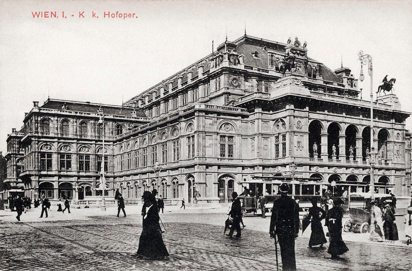 Vienna Opera House - exterior view from the early 1900s, 1900s