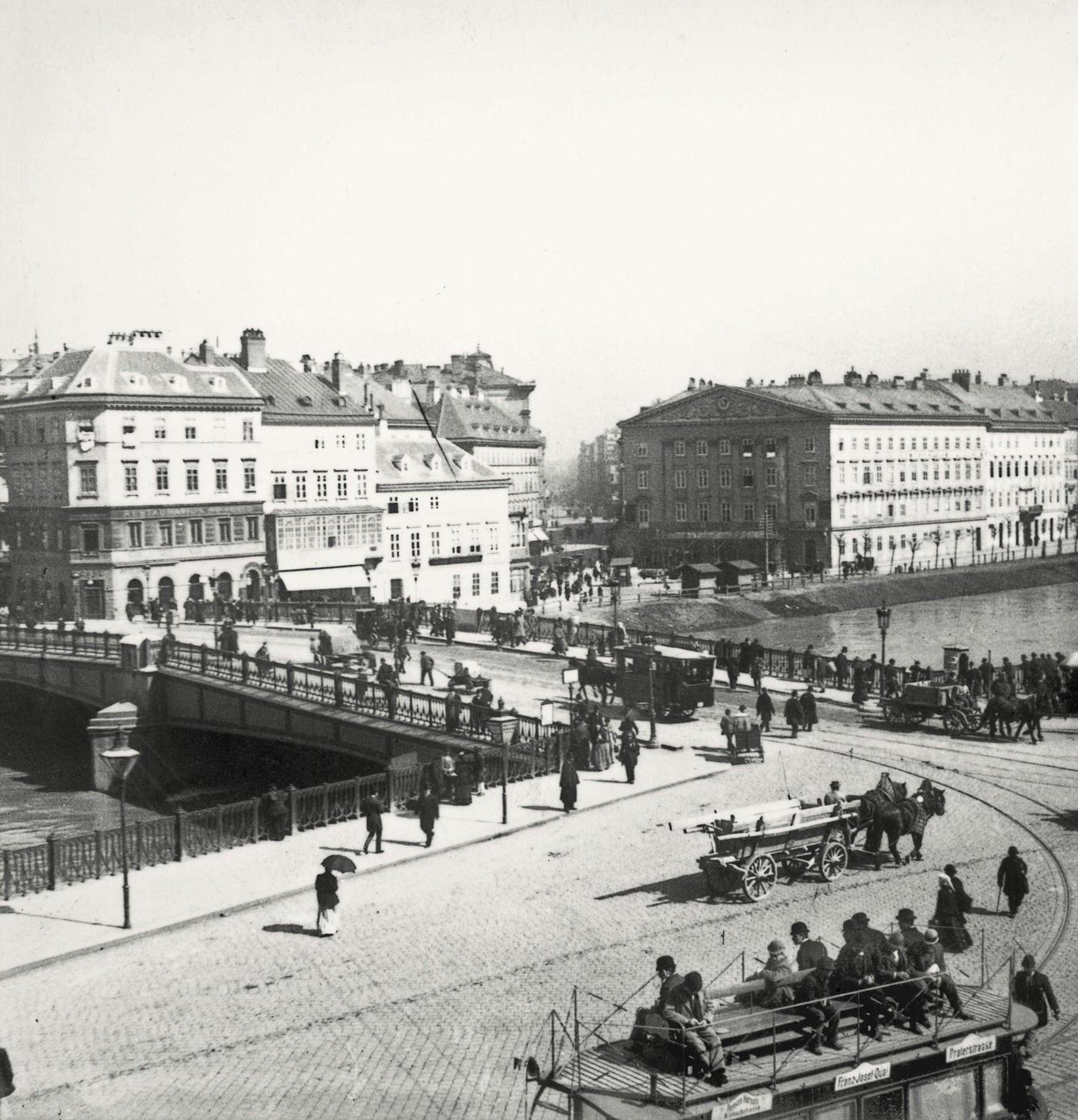 Franz Josefs Kai in Vienna, Austria, Around 1900