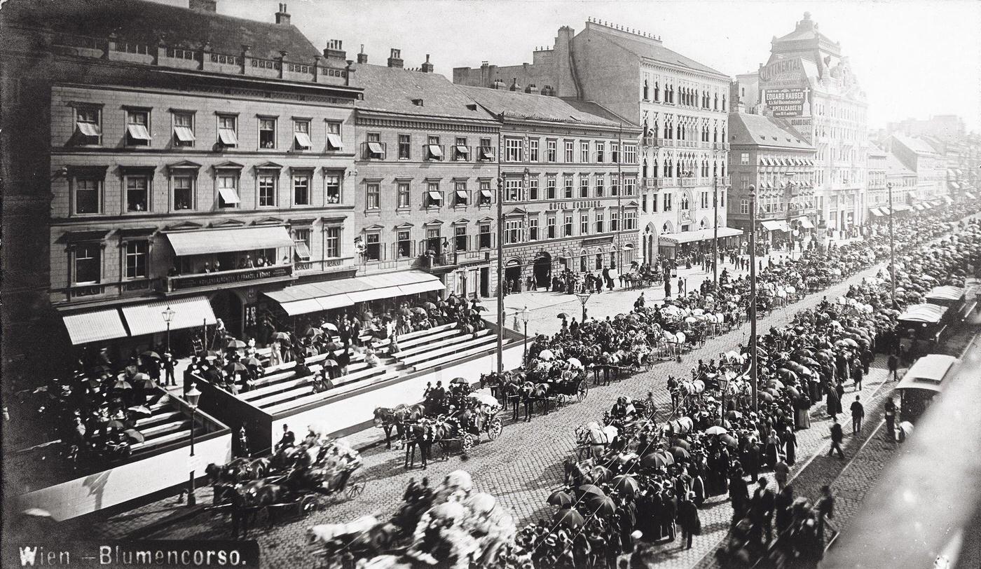 Flower Corso In Vienna, Austria, About 1904