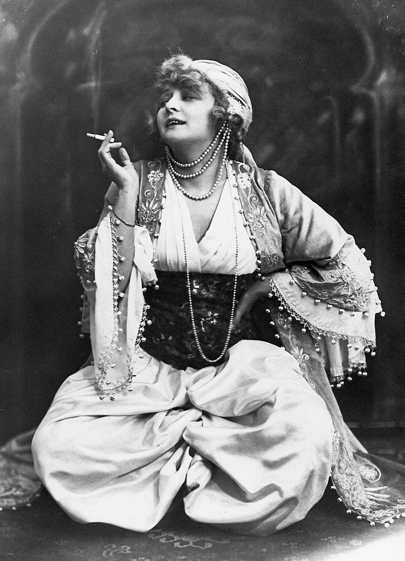 Harem lady with cigarette, 1930.