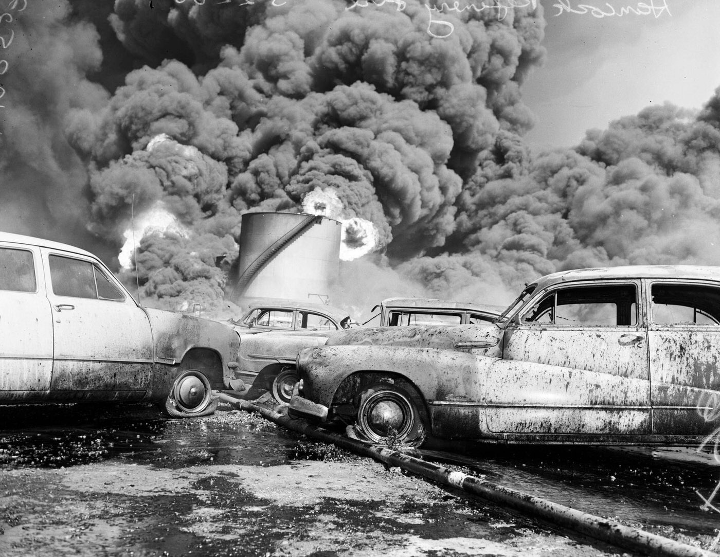 Signal Hill Oil Fire, 1958