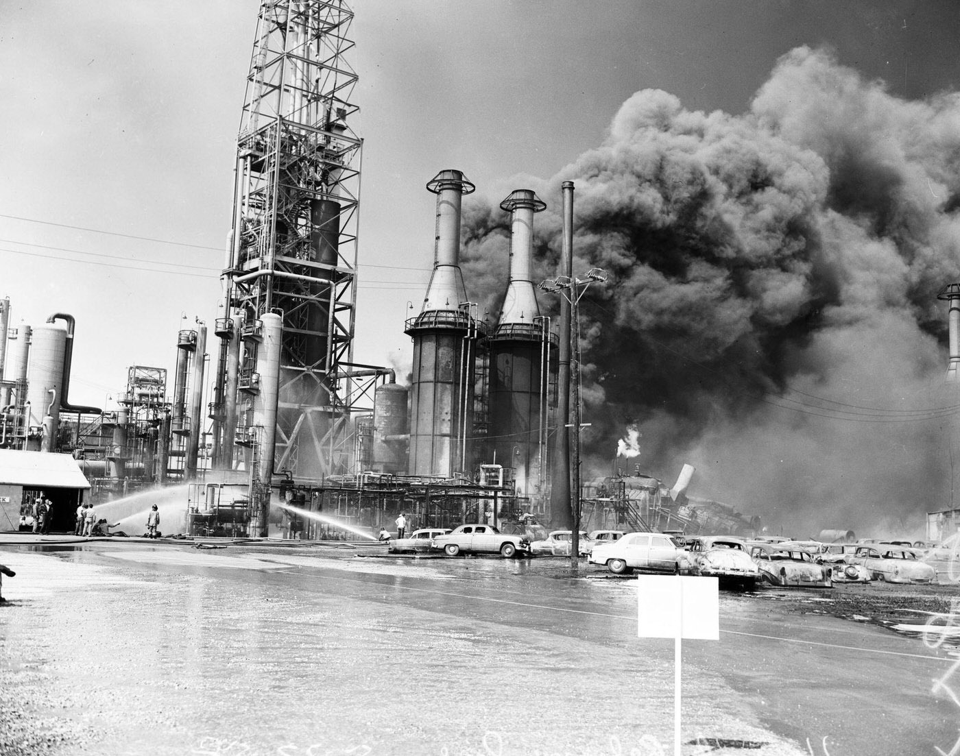 Signal Hill Oil Fire, 1958