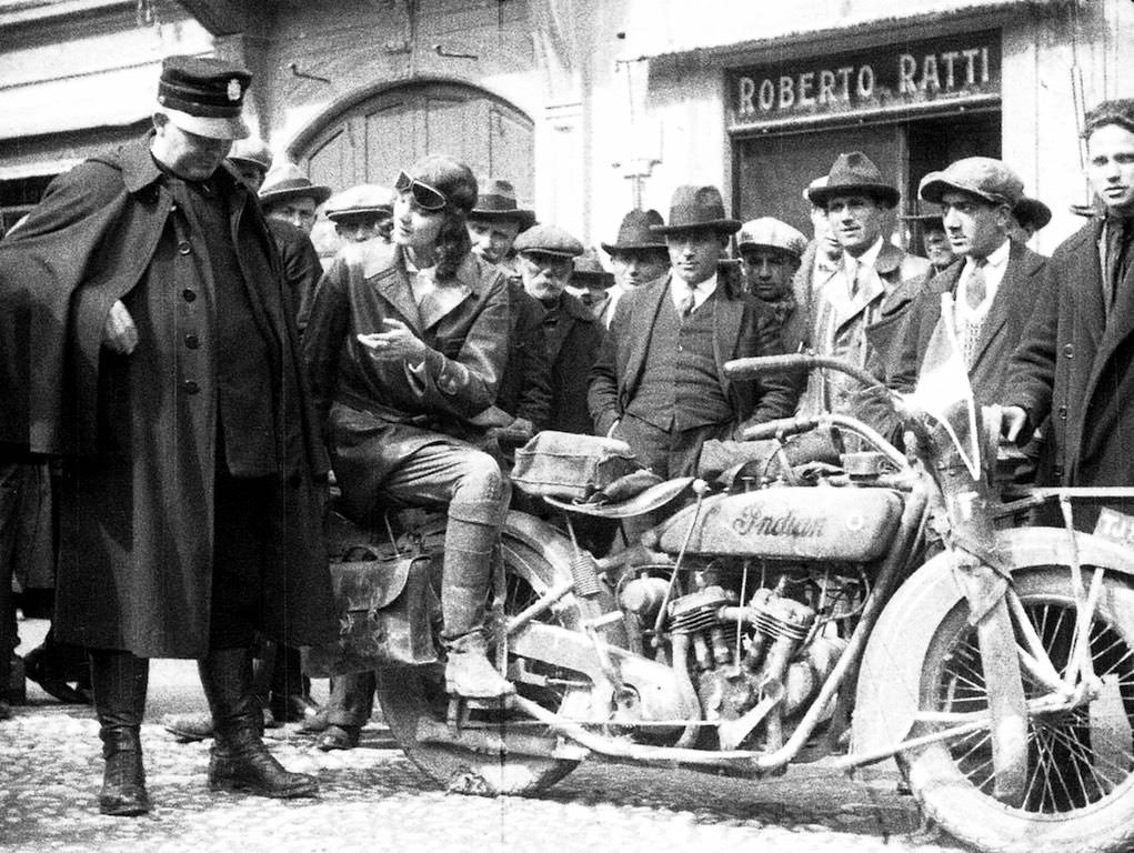 Wanderwell on Indian Motorcycle