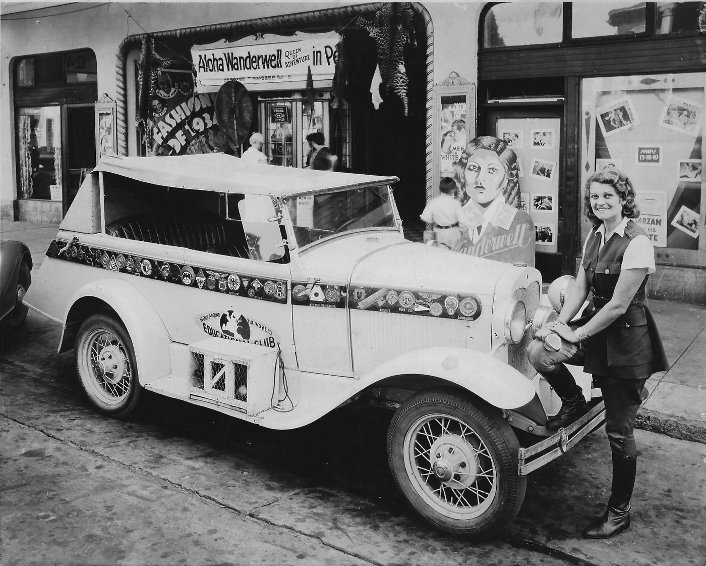 Aloha at Movie Theater with 1930 Ford