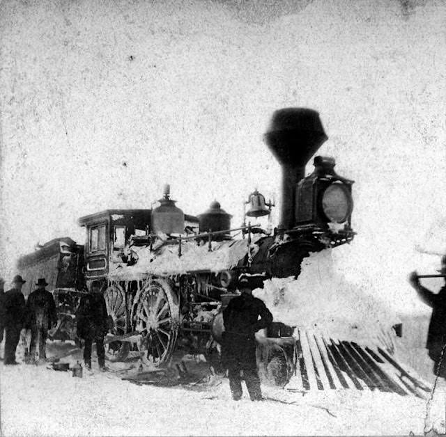 Locomotive in winter