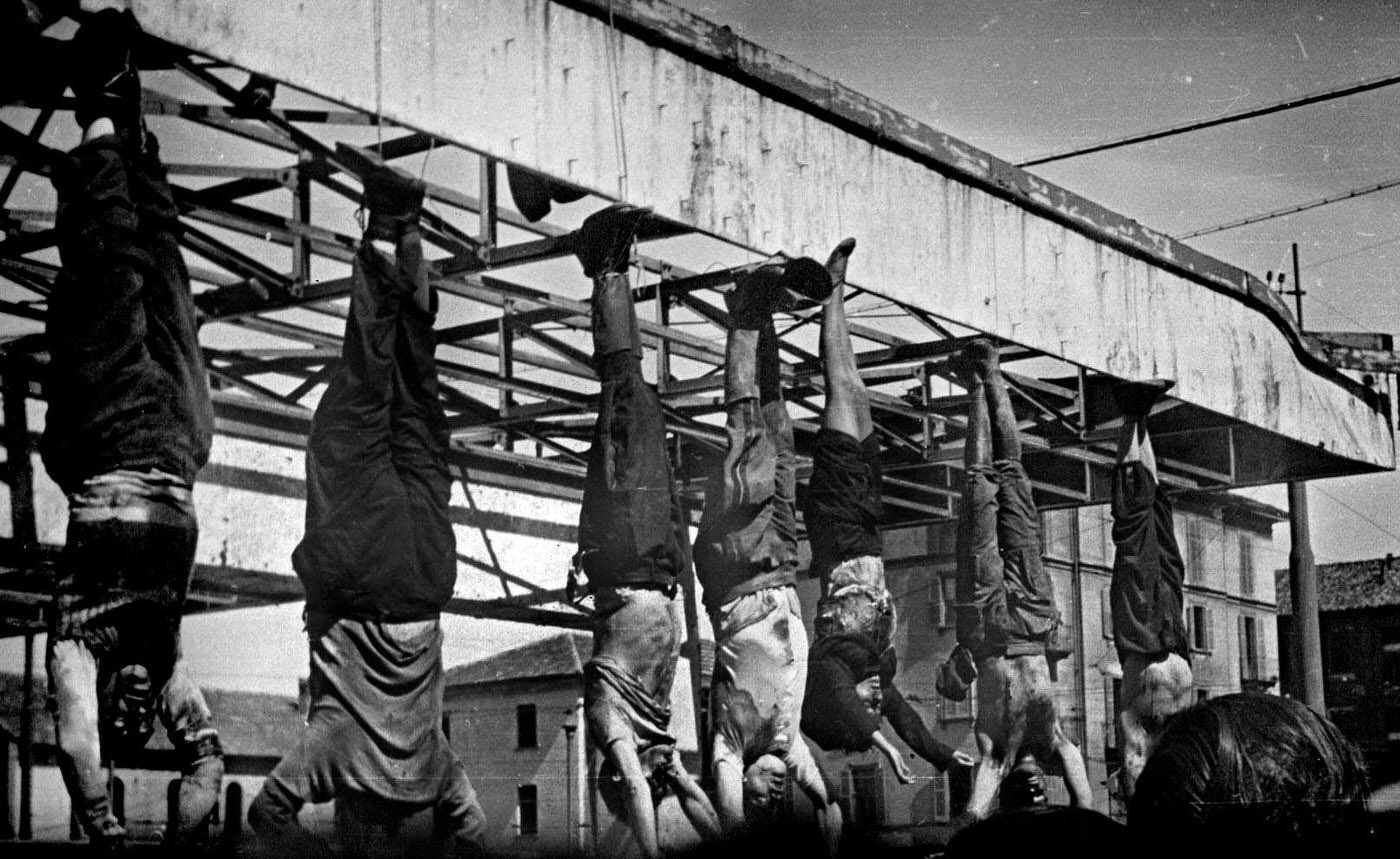 Execution of Benito Mussolini and Prominent Fascists Displayed in Milan, 1945