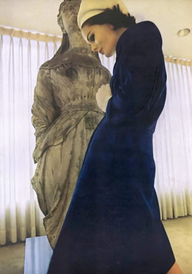 Model in Princess Coat by Sarmi, 1962