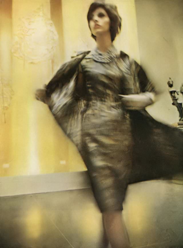 Model in Silk Dress and Coat by Ben Zuckerman, Metropolitan Museum, 1961