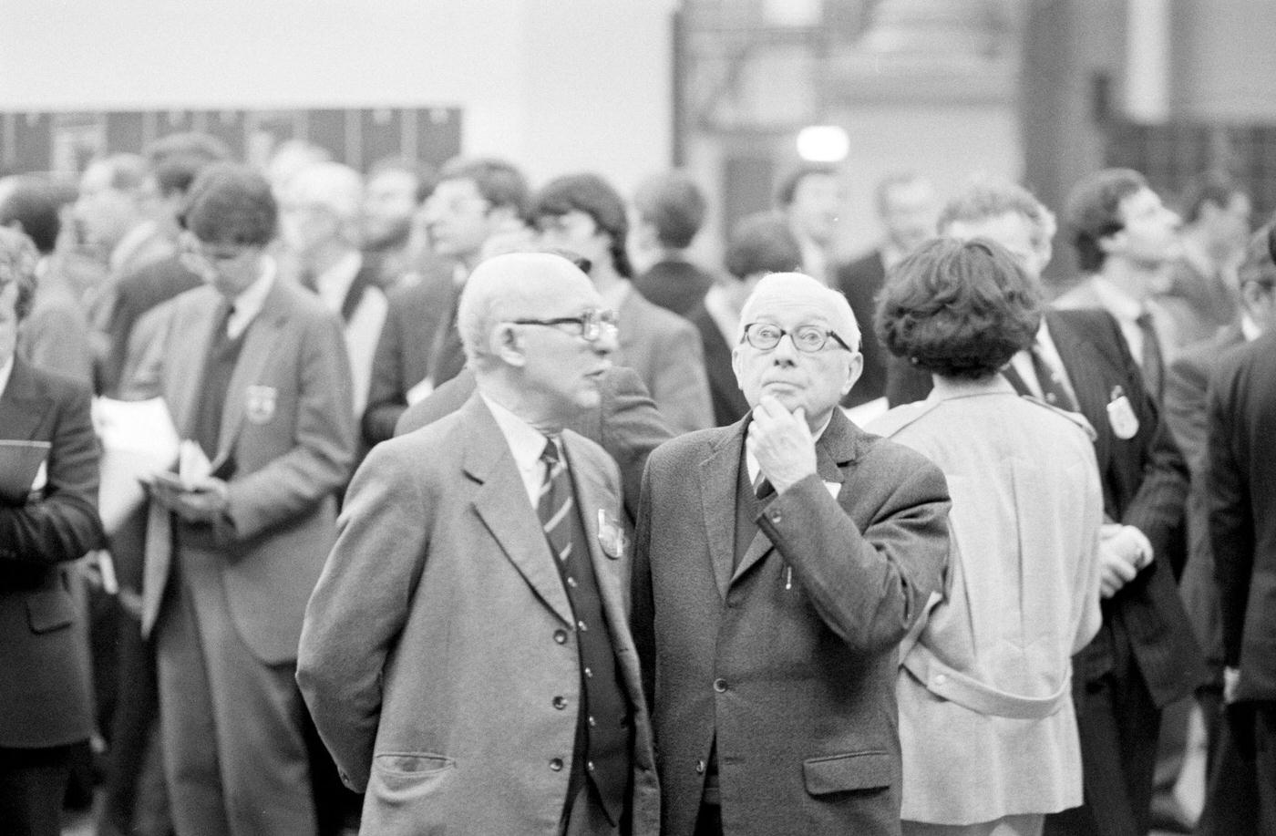 Two Brokers in the Trading Hall of Brussels Stock Exchange, 1987