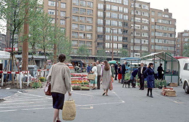 Place Flagey, Ixelles, 1980