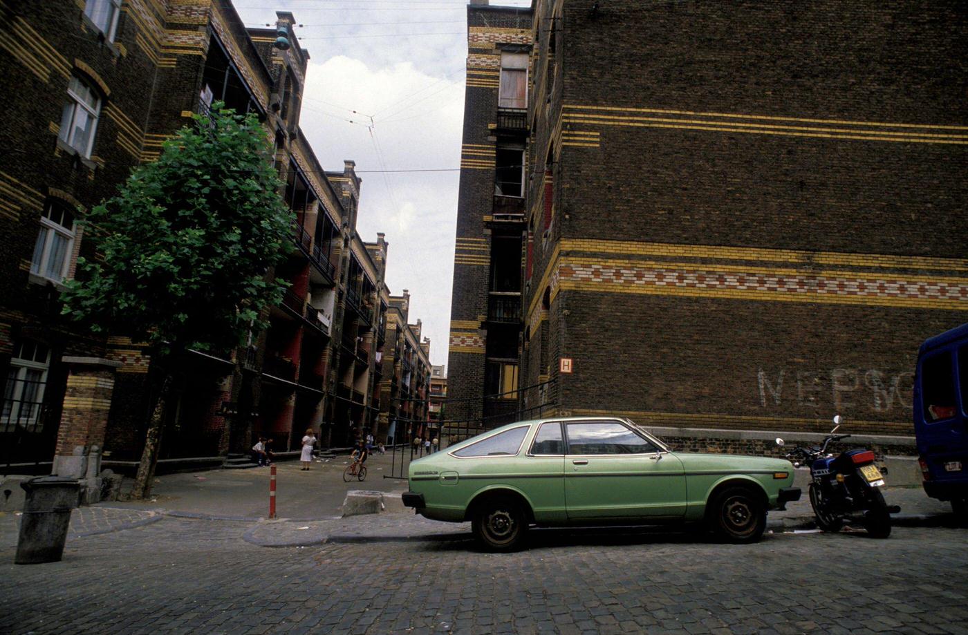 Marolles Neighborhood in Brussels, Belgium, 1986.