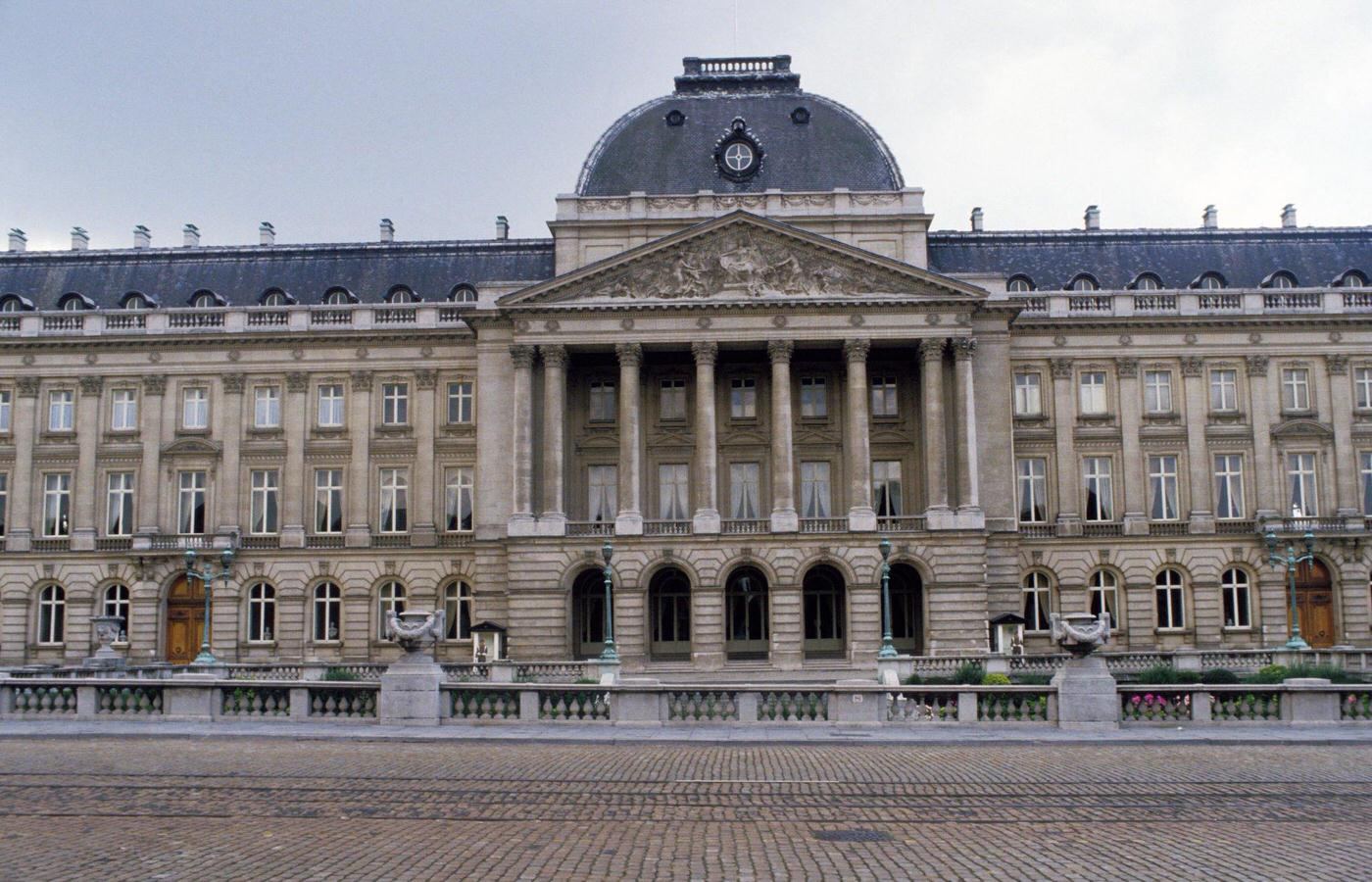 Facade of the Royal Palace in Brussels, Belgium, 1986.