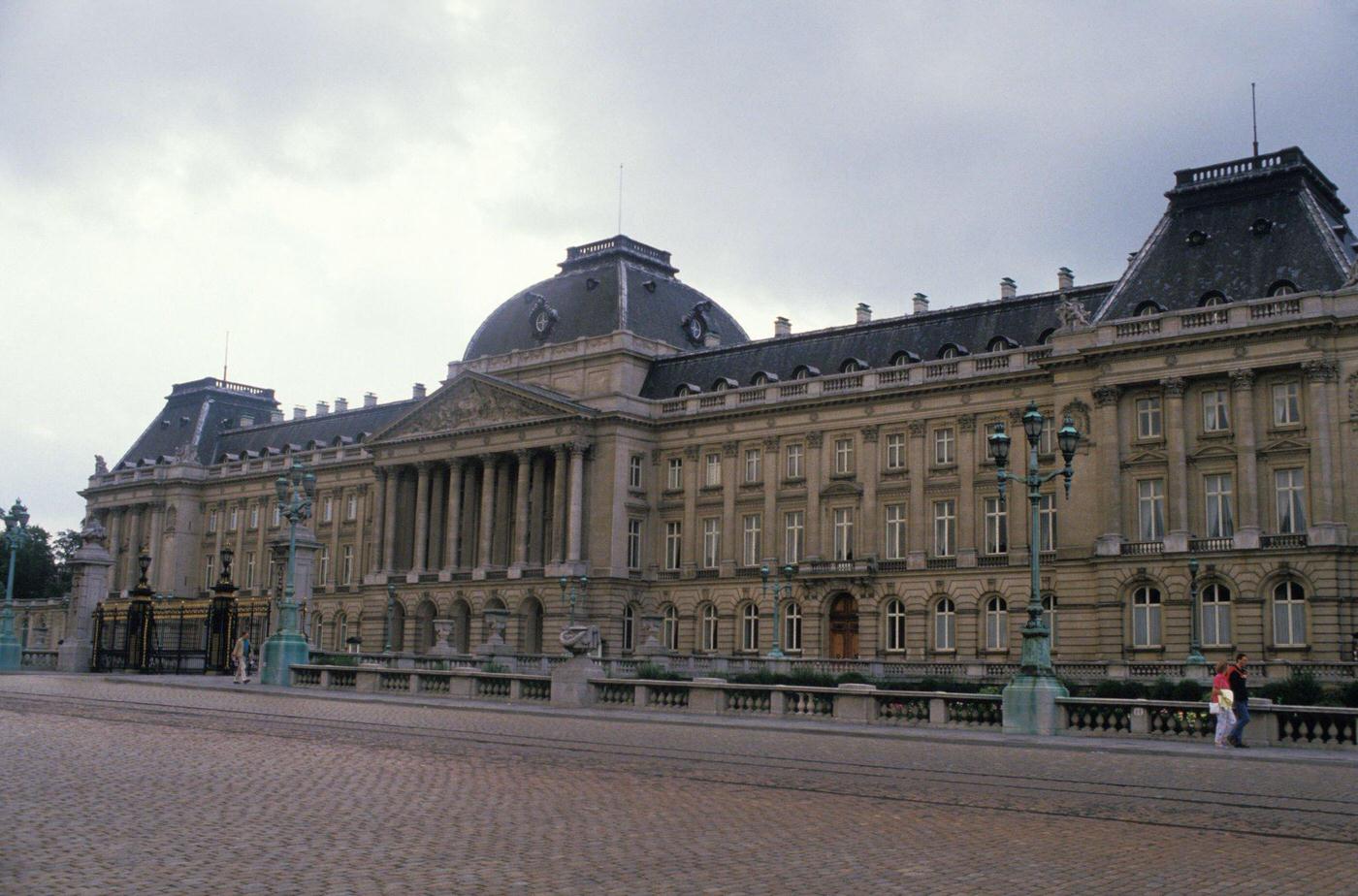 Facade of the Royal Palace in Brussels, Belgium, 1986.