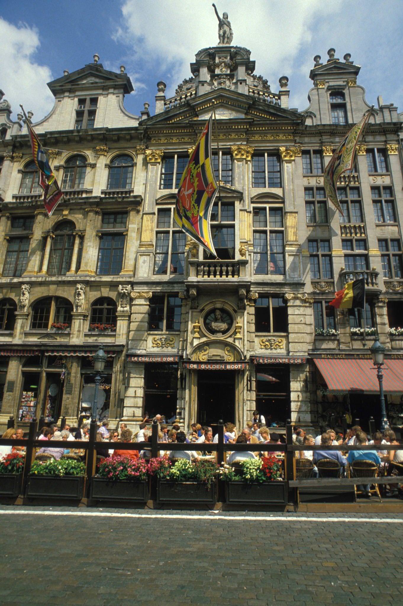 Visiting the Grand Place in Brussels, Belgium, 1986