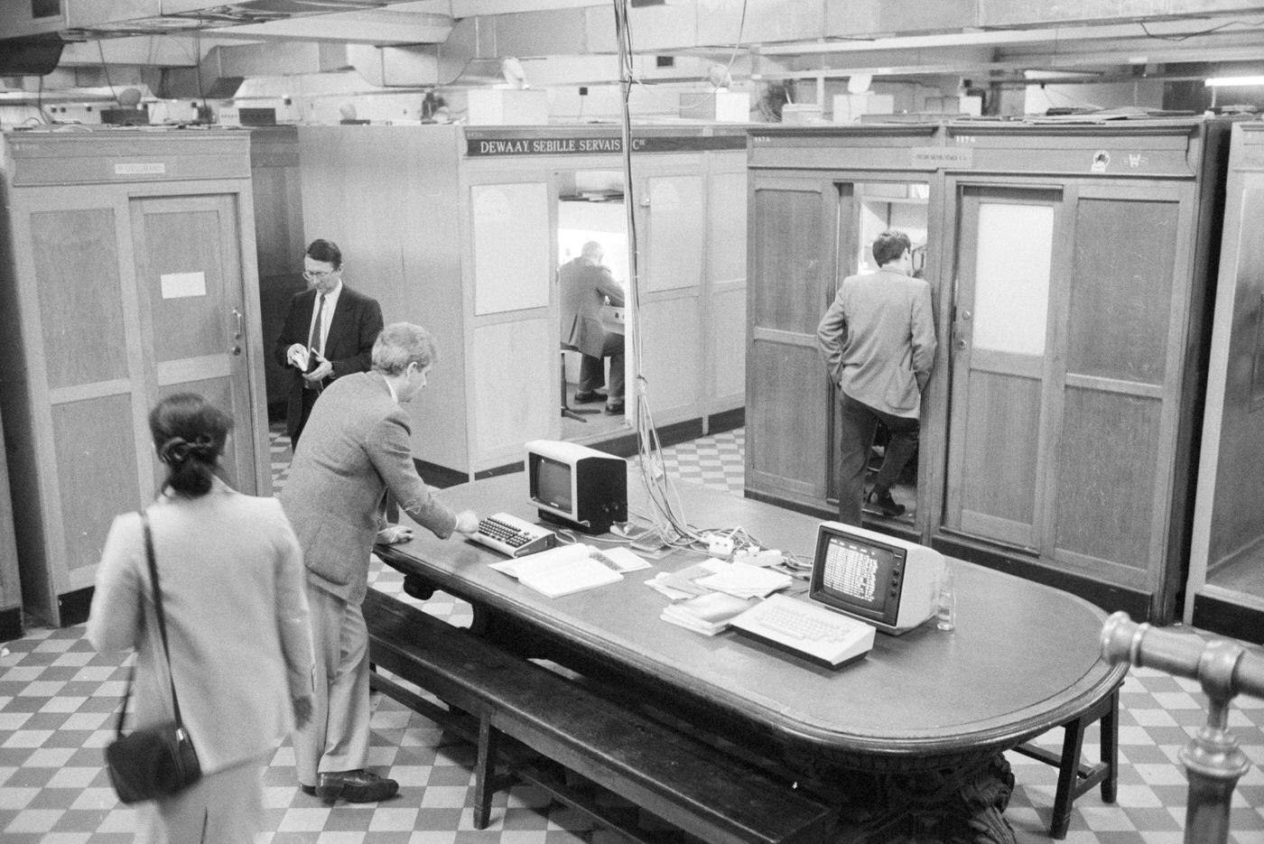 Brussels Stock Exchange with Market Ambiance, 1987