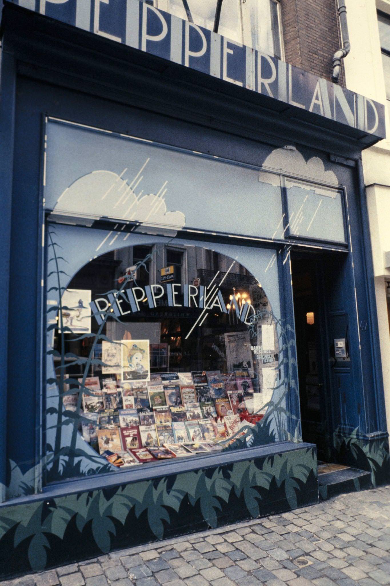 Pepperland Comic Bookstore in Brussels, 1983
