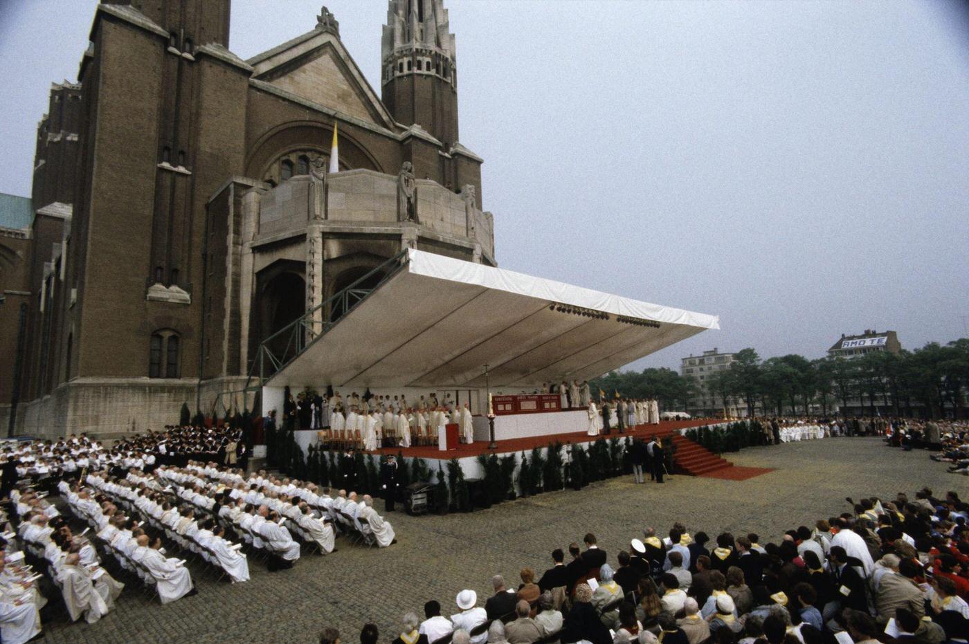 Pope John Paul II Celebrates Eucharist in Koekelberg, Belgium, 1985