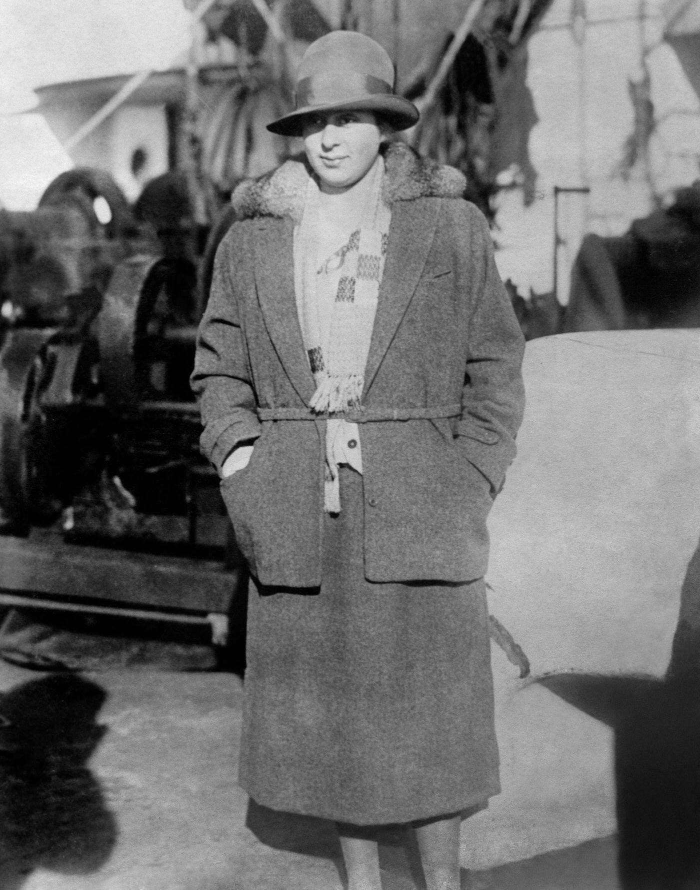 Clärenore Stinnes Aboard the Steamer 'Albert Ballin', 1920s