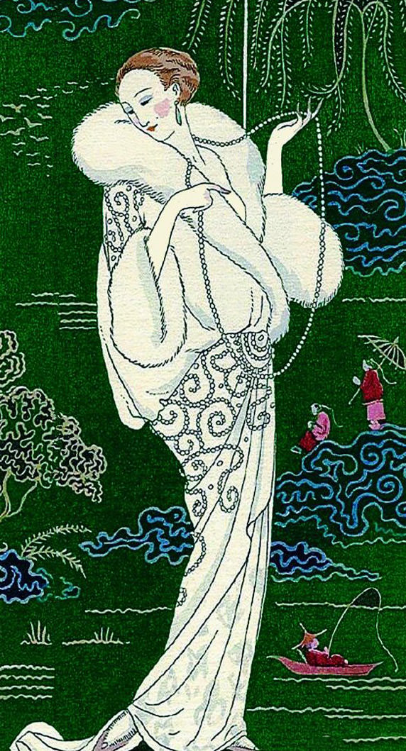 Asian woman in white, 1913