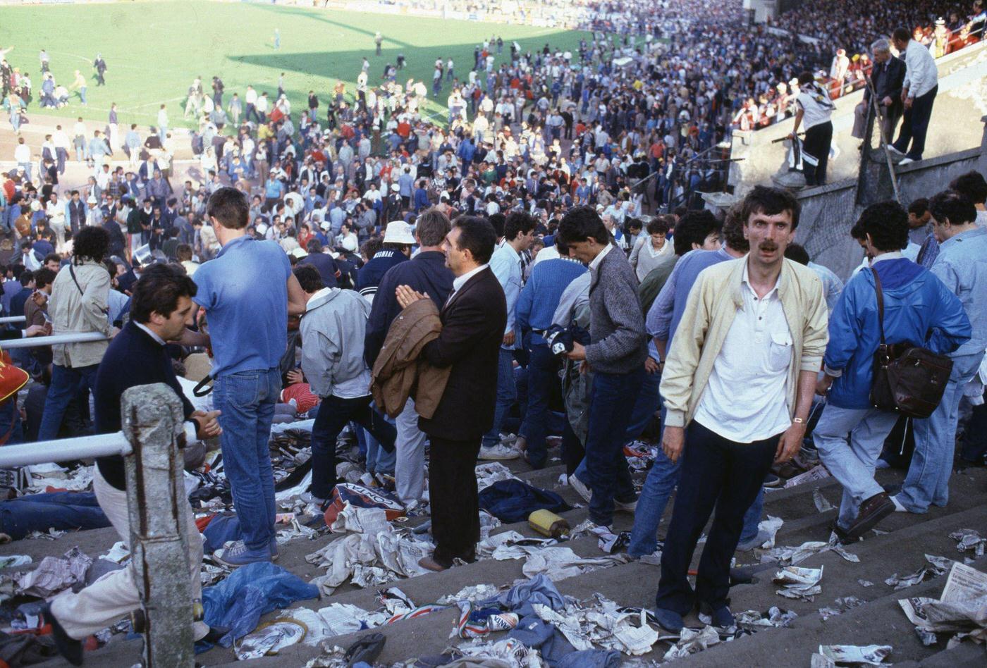 Dazed Fan on Juventus Terrace, European Cup Final, 1985.