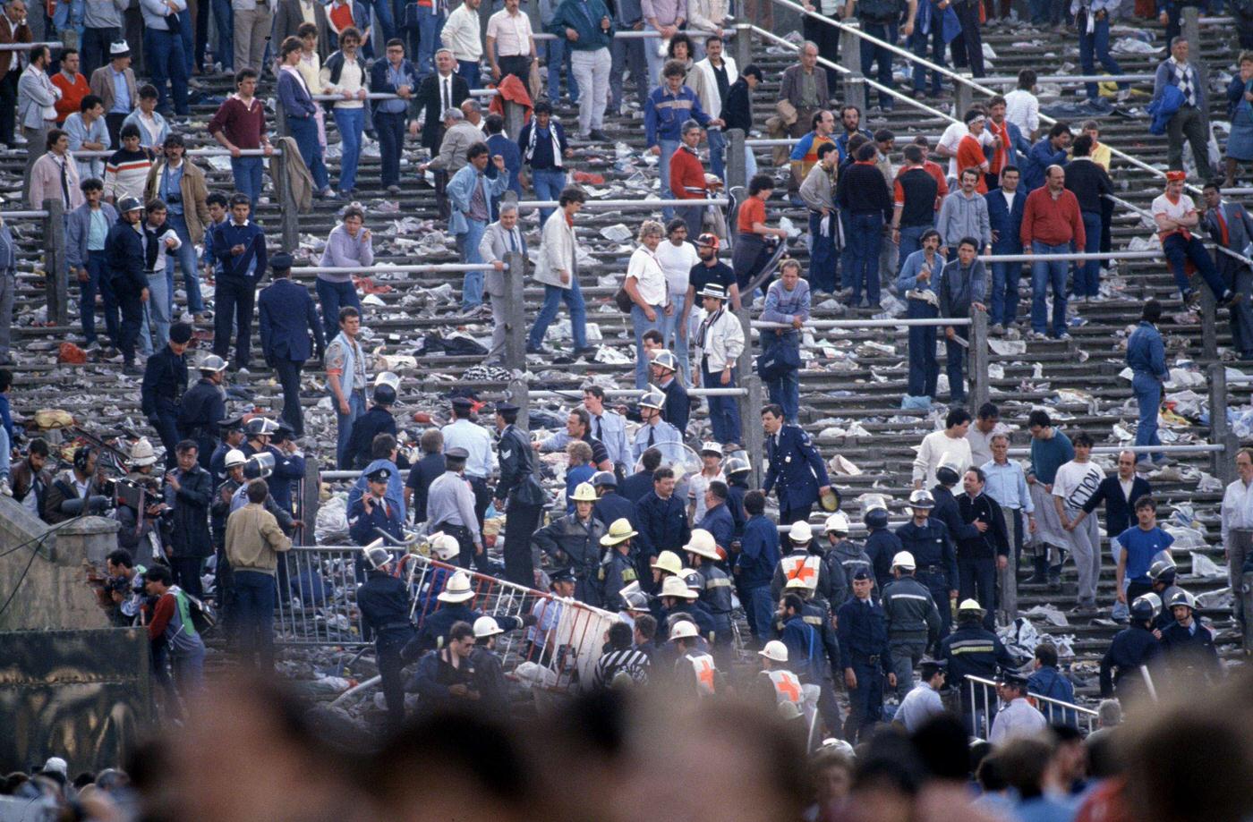 Chaos Among Mixed Supporters, Juventus vs. Liverpool, 1985.