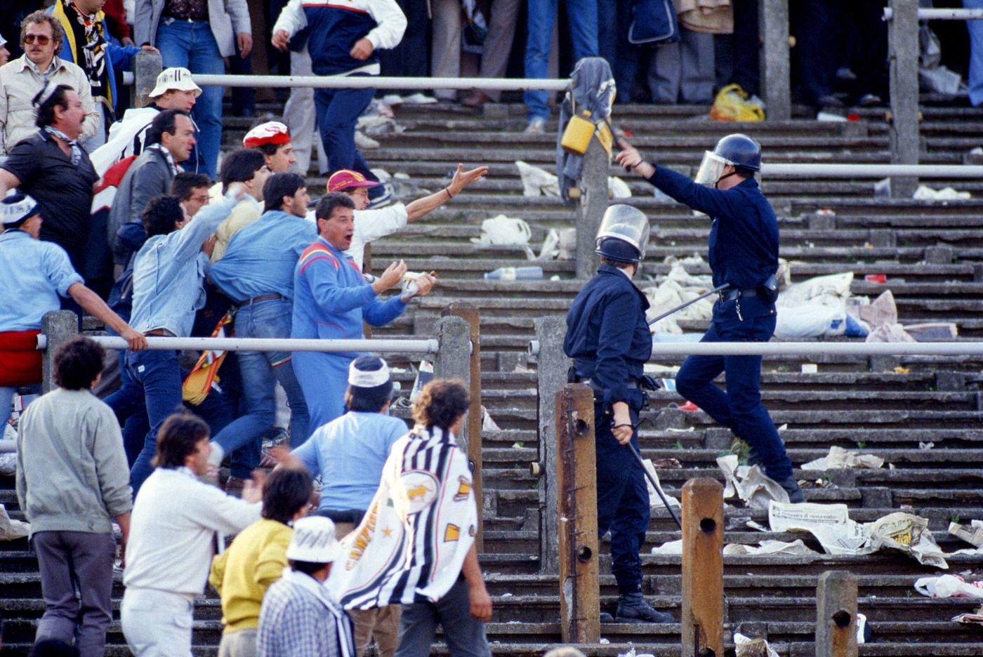 Tragedy at Heysel During Liverpool vs. Juventus European Cup Final, 1985.