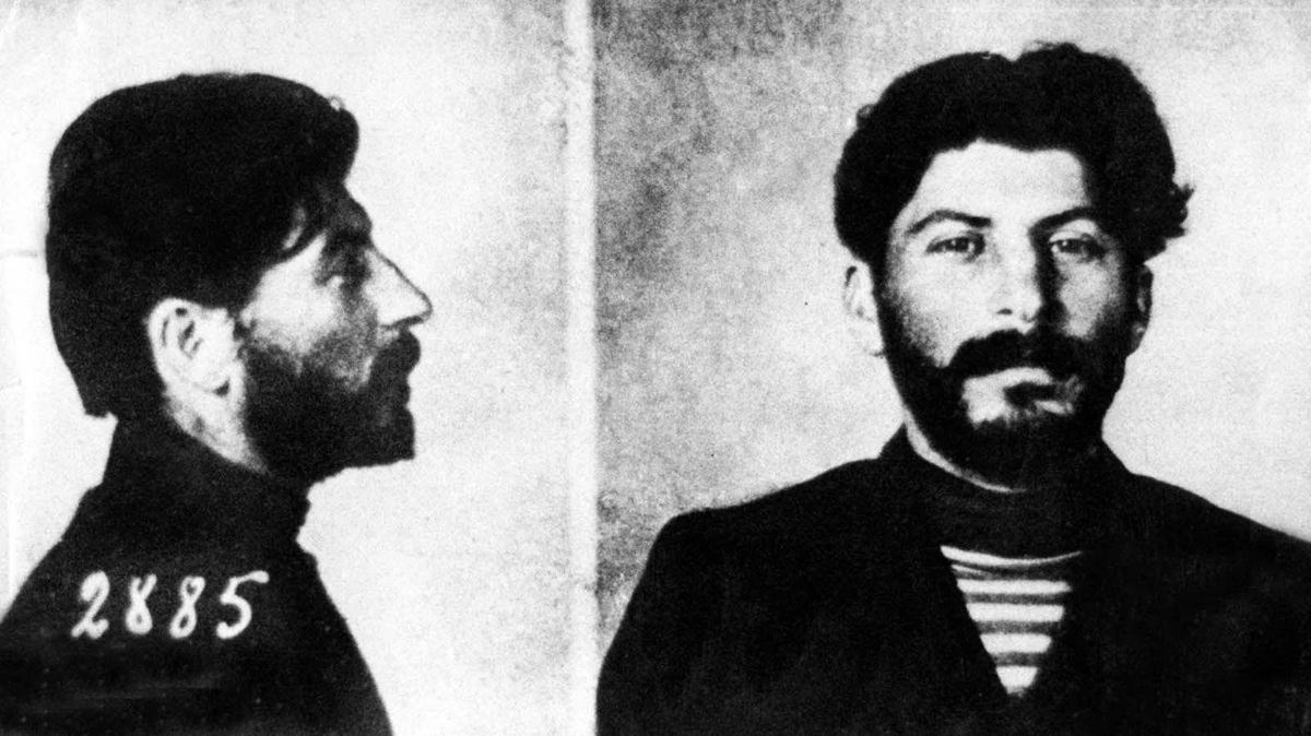Police mugshots of Stalin in 1908.