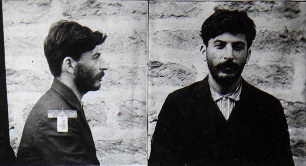 Mugshots of Stalin, following his arrest in Baku, Azerbaijan, 1910.