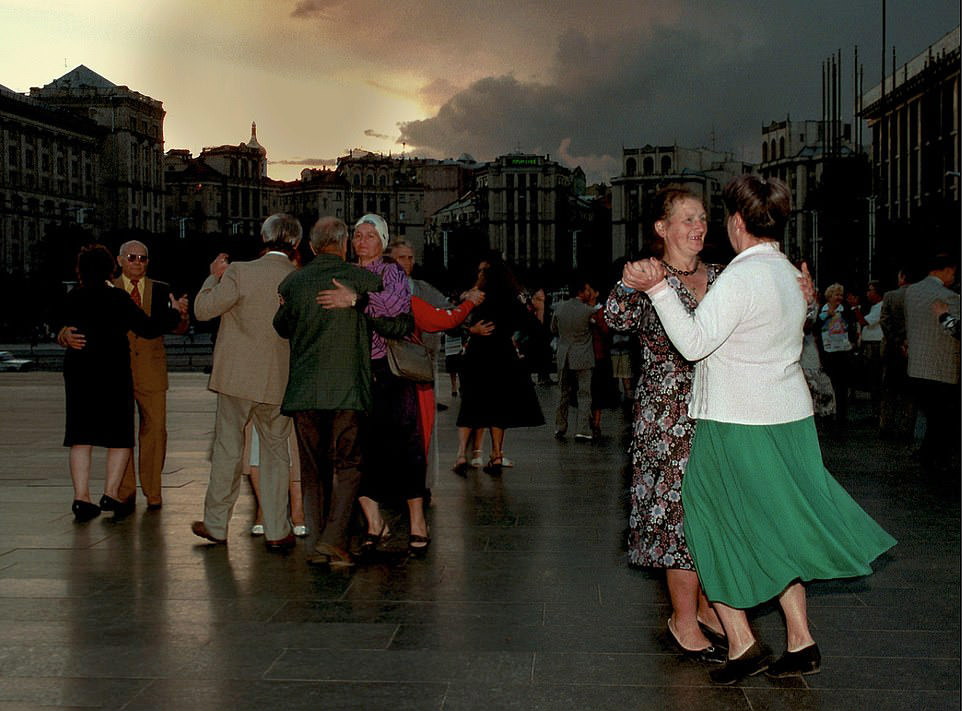 Independence Square Evenings: Elderly couples dance to live music as the square closes for traffic
