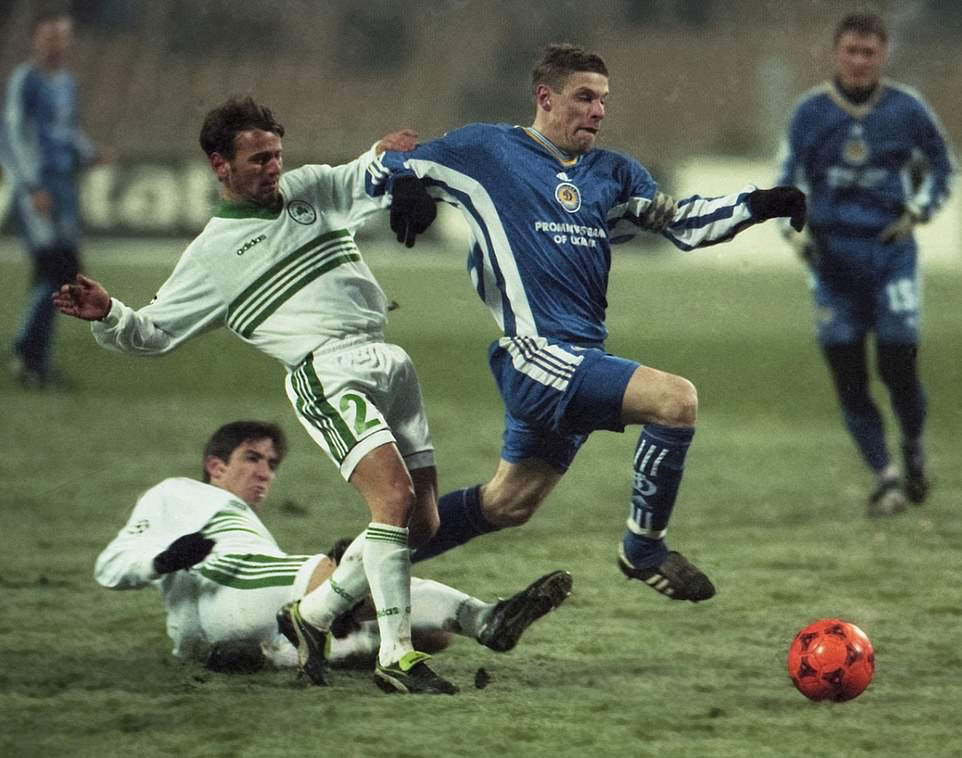 Football Love: Dynamo team competes in a high-stakes game against Greece, 1990s.